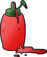 Cartoon-Tomaten-Ketchup-Flasche vektor
