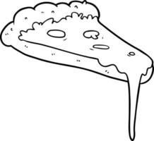 tecknad serie skiva av pizza vektor