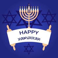 Happy Chanukka jüdische Feiertagskerzen Vektorillustration vektor