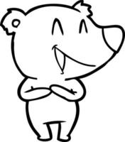 Lachender Bären-Cartoon vektor