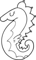 Cartoon-Seepferdchen vektor