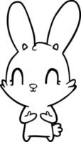 süßes Cartoon-Kaninchen vektor