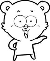 Lachender Teddybär-Cartoon vektor