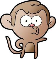 Cartoon zeigt Affe vektor