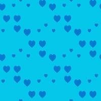 nahtloses Muster mit dunkelblauen Herzen auf hellblauem Hintergrund. Vektorbild. vektor