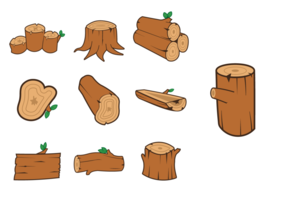 Holz Log Vektor Pack