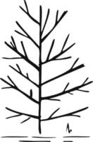 Symbolbäume säumen ursprünglichen Mustervektorumriss vektor
