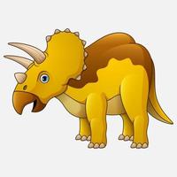 Cartoon-Triceratops auf weißem Hintergrund vektor