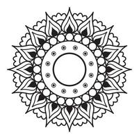 Umriss-Rangoli-Symbol isoliert auf weißem Hintergrund vektor