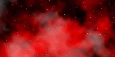 dunkeloranger Vektorhintergrund mit bunten Sternen. vektor