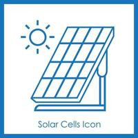 sol- cell ikon vektor illustration för designer.
