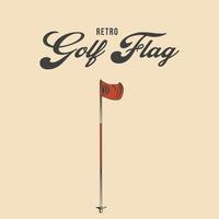Golf. Vintage Golfflagge. Vektor-Golf-Aktienvektor vektor
