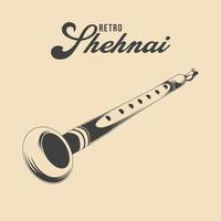 retro shehnai stock vektor illustration