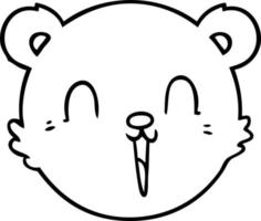 süßes Cartoon-Teddybär-Gesicht vektor