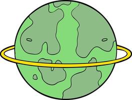 tecknad serie utomjording planet vektor