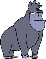 vektor tecknad serie gorilla