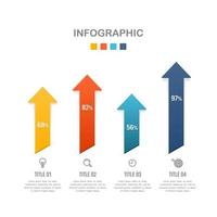 infographic pil 4 alternativ för företag presentationer eller marknadsföring. vektor