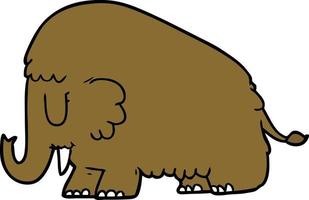 Vektor-Cartoon-Mammut vektor