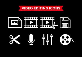 Videobearbeitung Icons Vector