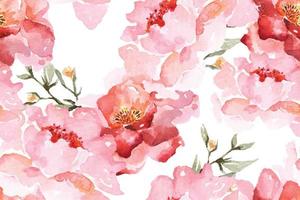 rose nahtloses muster mit aquarell. entworfen für stoff und tapeten, vintage-stil. blühende blumenmalerei für summer.botany hintergrund. vektor