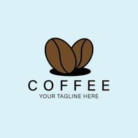 kaffe vintage logotyp, ikon och symbol, med emblem vektor illustration design