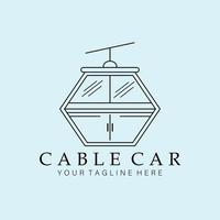 kabel- bil linje konst minimalistisk logotyp vektor illustration design kreativ