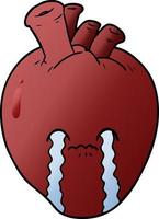 Cartoon rotes Herz vektor