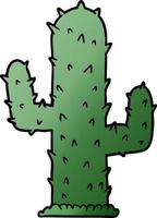 tecknad serie grön kaktus vektor