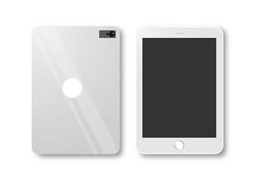 tablet mock up font och back set vektor