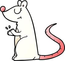 Cartoon weiße Maus vektor