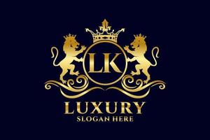 Anfangsbuchstaben lion royal Luxus-Logo-Vorlage in Vektorgrafiken für luxuriöse Branding-Projekte und andere Vektorillustrationen. vektor