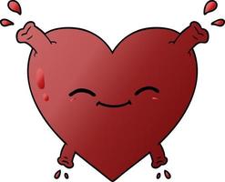 tecknad serie Lycklig hjärta vektor