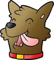 Cartoon glückliches Hundegesicht vektor