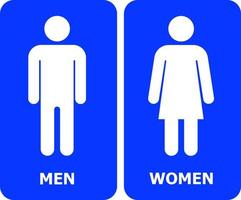 badezimmerschilder illustration. Toilettenschilder für Männer und Frauen. Vektor-Illustration vektor