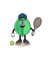 Blattillustration als Tennisspieler vektor