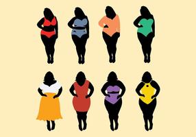 Free Fat Frauen Icons Vektor