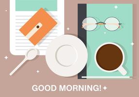 Gratis Morgon Kaffe Break Vektor Illustration