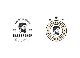 Barbershop-Logo-Design-Vorlage vektor