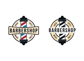 barbershop logotyp designmall vektor