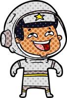 Cartoon lachender Astronaut vektor