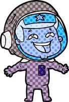 Cartoon lachender Astronaut vektor