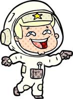 Cartoon lachender Astronaut vektor