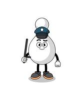 Cartoon-Illustration der Bowling-Pin-Polizei vektor