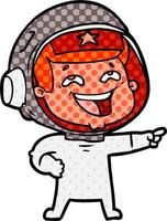 Cartoon lachender Astronaut vektor