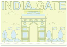 Free india gate illustration vektor