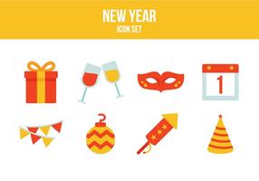 Free new year icons vektor