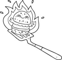 Cartoon-Burger kochen vektor