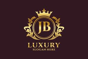Anfangsbuchstabe JB Royal Luxury Logo Vorlage in Vektorgrafiken für luxuriöse Branding-Projekte und andere Vektorillustrationen. vektor