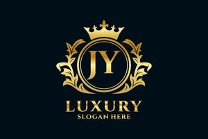 Anfangsbuchstabe JY Royal Luxury Logo Vorlage in Vektorgrafiken für luxuriöse Branding-Projekte und andere Vektorillustrationen. vektor