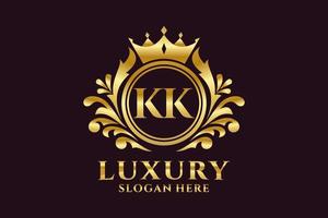 Anfangsbuchstabe kk Royal Luxury Logo Vorlage in Vektorgrafiken für luxuriöse Branding-Projekte und andere Vektorillustrationen. vektor